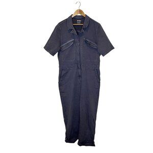Faherty Blythe Denim JumpSuit Women  Size L Large Charcoal Gray